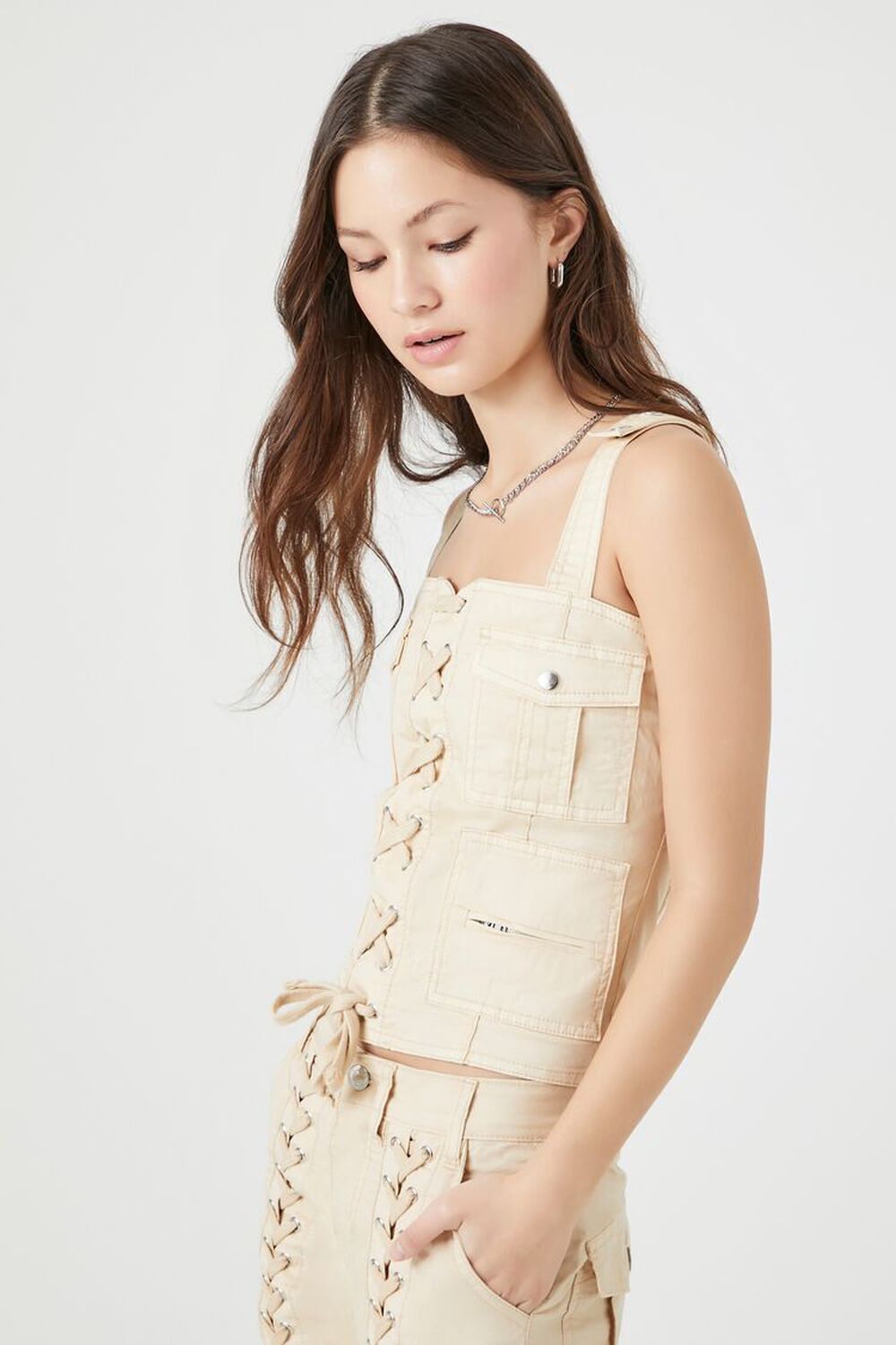 Crisscross Twill Tank Top